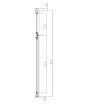 OMNIRES - MANHATTAN dveře výklopné, 100 cm, chrom lesk, sklo transparent ADP10XLUX-TCRTR