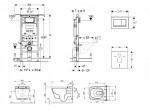 GEBERIT - Duofix Modul pro závěsné WC s tlačítkem Sigma30, bílá/lesklý chrom + Tece One - sprchovací toaleta a sedátko, Rimless, SoftClose 111.355.00.5 NT5