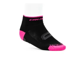 Crussis Cyklistické ponožky černo-růžové - Crussis cyklistické ponožky černá/růžová vel. 43-45