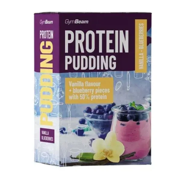 Proteinový pudink - GymBeam (vanilka borůvky, 500 g) (6627-2-vanilla-blueberries)