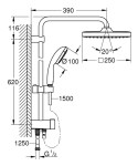 GROHE - Vitalio Start Sprchový set 250 s přepínačem, 9,5 l/min, 1 proud, chrom 26698000