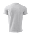 Classic tričko unisex světle šedý melír 3XL