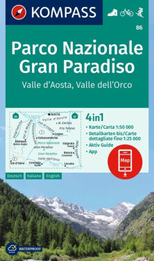 Parco Nazionale Gran Paradiso 1:50 000 / turistická mapa KOMPASS 86