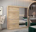 Šatní skříň Abi V2 Barva korpusu: Dub Sonoma, Rozměry: 200 cm, Dveře: Dub sonoma
