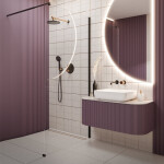 INVENA - Podomítková sada s baterií Moonlight Trend, černá/rose gold BS-77-014-V