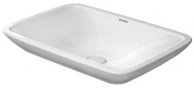 DURAVIT - Puravida Umyvadlo na desku 70x47 cm, bez přepadu, bez otvoru pro baterii, s WonderGliss, bílá 03697000001