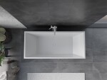 MEXEN/S - Vigo volně stojící vana 178,5 x 80, bílá/černá, sifon a přepad bílá 51251788075-20