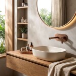 REA - Podomítková umyvadlová baterie Arcos Brush Copper REA-B6976