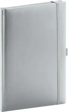 NOTIQUE Notes Balacron, stříbrný, tečkovaný, 15 x 21 cm (A-34595)