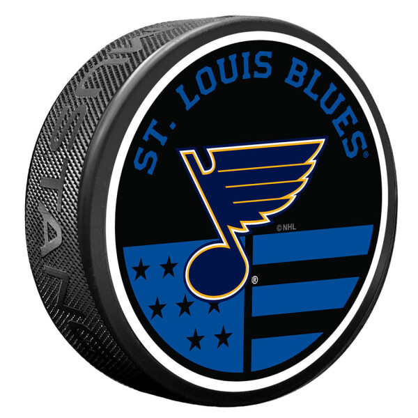 Mustang Puk St. Louis Blues NHL American Flag Pat Puck