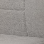 Židle jídelní, světle šedá látka, černé kovové nohy