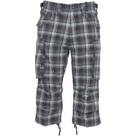 Brandit Kalhoty Industry Vintage 3/4 kostkované šedá | černá | fialová XL
