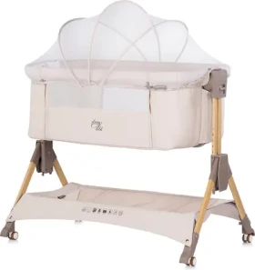 CHIPOLINO Postýlka SleepNFold 2v1 Cashmere / Přístavná k posteli / 6 výškových poloh / Sklopná bočnice (KOSSF0264CA)