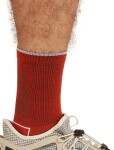 Pánské merino turistické ponožky ICEBREAKER Mens Hike_Cool-Lite 3Q Crew, Molten/Snow velikost: 47-49 (XL)
