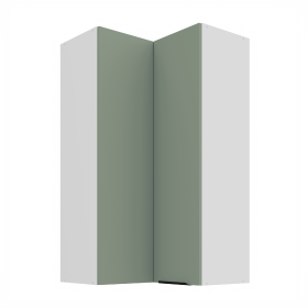 Horní rohová skříňka Aria 60x60 GN-108 2F (90°) Barva korpusu: Bílá, Barva dvířek: SA - Aquamarine AFM