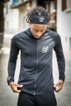 Běžecká mikina Compressport 3D Thermo Seamless Hoodie Zip Black Velikost textilu: