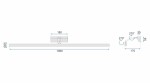 Nástěnné svítidlo LED 15W 106CM APP367-1W - chrom OSW-08433