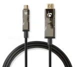 Nedis USB-C na HDMI aktivní optický kabel 20 m černá / Kabel HDMI / AOC / 18 Gbps (CCBG6410BK200)