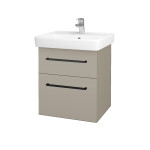 Dřevojas - Umyvadlová skříňka Q MAX SZZ2 55 - L04 Béžová vysoký lesk / Úchytka T06 / L04 Béžová vysoký lesk 114831H