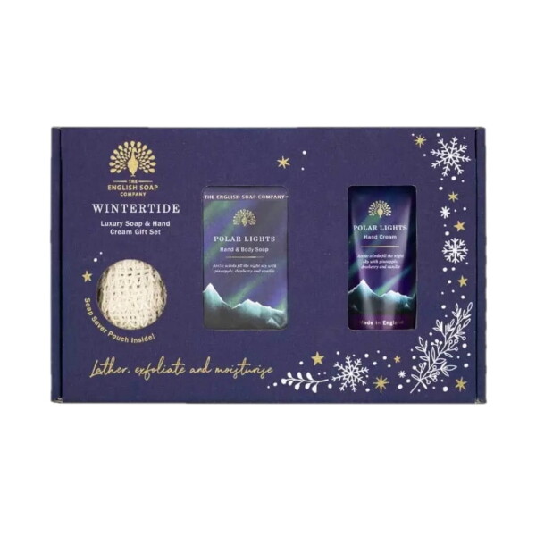 The English Soap Company Dárková sada kosmetiky Polar Lights, modrá barva, kov, papír