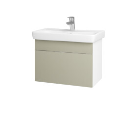 Dřevojas - Koupelnová skříňka SOLO SZZ 60 - N01 Bílá lesk / Úchytka T05 / M05 Béžová mat 205751F