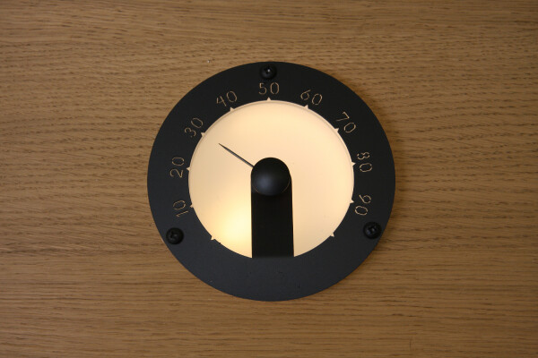 Cariitti vlhkoměr do sauny - kulatý, černý C1545856L