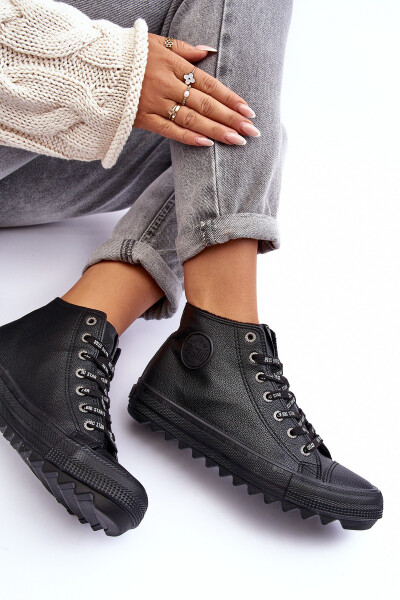 Dámské Tenisky Big Star Vysoké Zateplené Černé EE274110 36