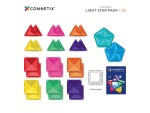 Mamido Connetix Tiles - Magnetická stavebnice se světelným LED dílkem 28ks
