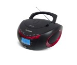 Orava RCD-813 R Přenosný CD/USB přehrávač s rádiem a Bluetooth, červeno-černý EDF_2392800