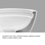 MEREO - WC závěsné, RIMLESS, 530x355x360, keramické, vč. sedátka VSD81S2