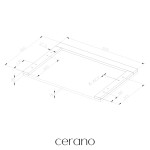CERANO - Deska pod umyvadlo Navira Pro - betonově šedá - 60x3,6x46 CER-8050BD7749