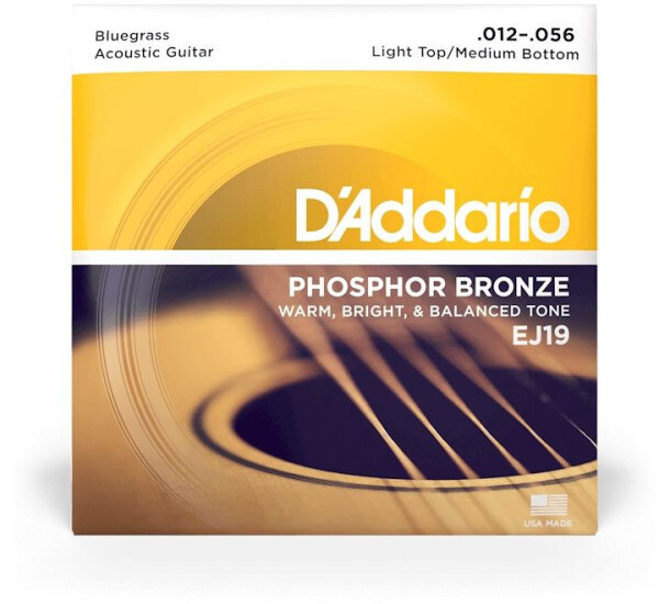 D'Addario EJ19 Phosphor Bronze Low Top/ Medium Heavy - .012 - .056