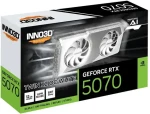 Inno3D GeForce RTX 5070 Twin X2 OC bílá 12GB / Grafická karta / 2542 MHz / 12 GB GDDR7 / 192-bit / 1x HDMI + 3x DP (N50702-12D7X-195064W)