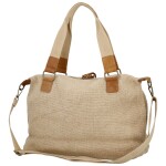 Stylová textilní kabelka na rameno Sofie, tmavě béžová