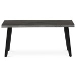 Stůl konferenční, 120x60x55 cm, MDF deska, dekor šedý dub, kov, černý lak