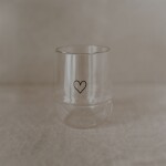 Eulenschnitt Dvoustěnná sklenice na cappuccino Heart 220 ml, čirá barva, sklo