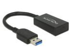 Delock Převodník USB 3.2 Gen 2 Typ-A (M) - USB Type-C (F) 15 cm černá / aktivní (65698)