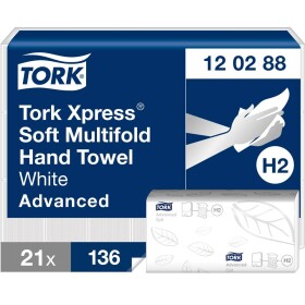 TORK 120288 Xpress® Multifold Advanced papírové utěrky, skládané (d x š) 34 cm x 21 cm bílá 2856 ks