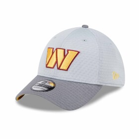 New Era Pánská kšiltovka Washington Commanders NFL 2024 Training Camp 39THIRTY Flex - Šedá Velikost: L/XL