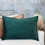 Chic Antique Sametový povlak na polštář Aix Forest Green 50 × 70 cm, zelená barva, textil