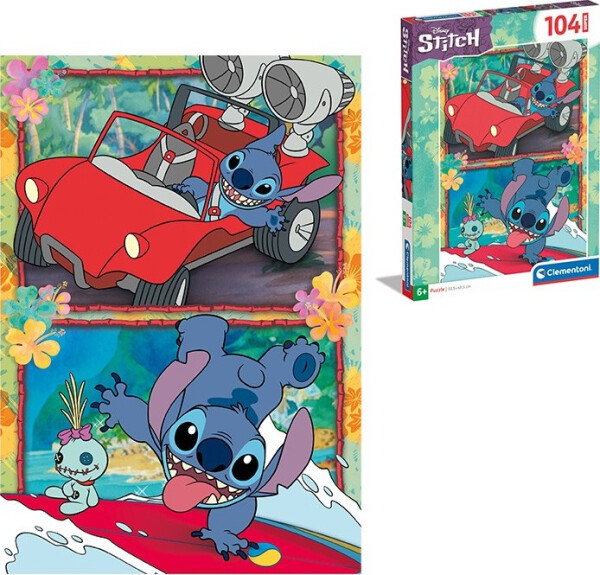 Puzzle Super: Stitch 104 dílků - Clementoni