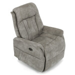 Polohovací křeslo, elektrické zabudované ovládání, šedá, látka vintage, TV-Q8575 GREY3