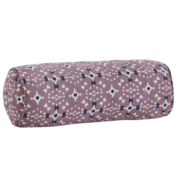 MADAM STOLTZ Polštář válec Dusty Lilac/White/Blue, fialová barva, textil