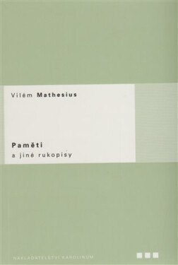 Paměti jiné rukopisy Vilém Mathesius