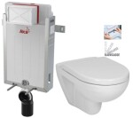 ALCADRAIN Renovmodul - předstěnový instalační systém bez tlačítka + WC JIKA LYRA PLUS + SEDÁTKO DURAPLAST SLOWCLOSE AM115/1000 X LY5