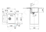 FRANKE - Urban Fragranitový dřez UBG 611-62, 620x500 mm, onyx 114.0700.098