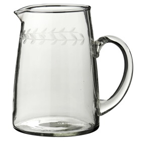 Ib Laursen Skleněný džbán Leaf vine 800 ml, čirá barva, sklo