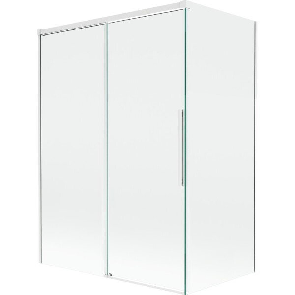 MEXEN/S - Rox vanová zástěna 2-křídlová posuvná 120 + 70 x 150, transparent, bílá 8C9-120-070-20-00