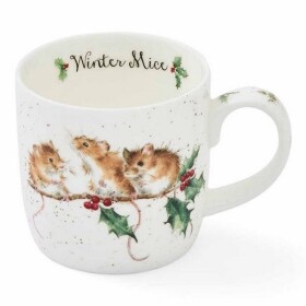 Vánoční porcelánový hrnek Wrendale Designs Winter Mice, 0,31 l - Myšky