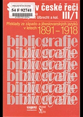 Slavica v české řeči III./1